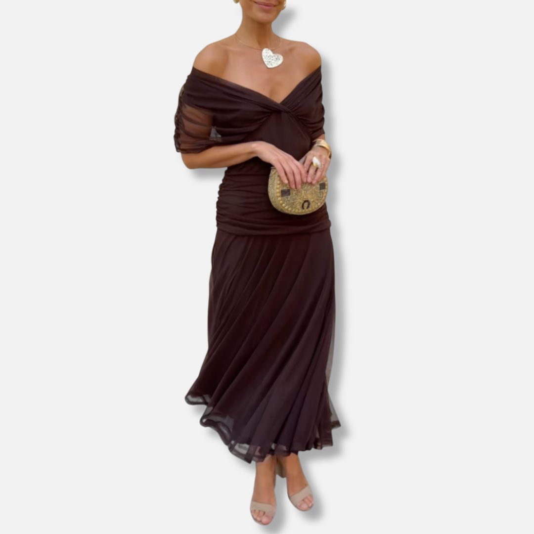 Elysea™ Luna - Elegant Dress With V-Neckline