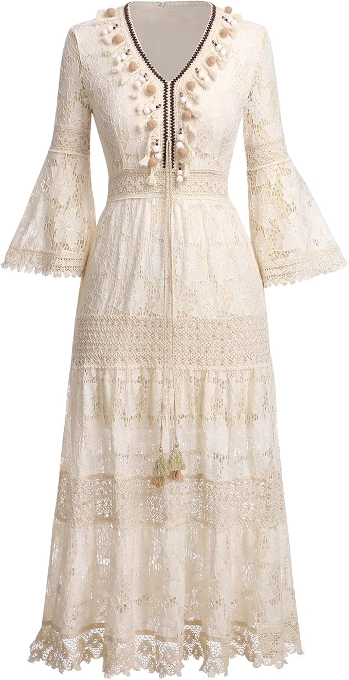 Amary - Boho Lace Dress 