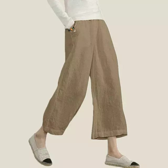 Zerra - Comfy Wide-leg Pants 