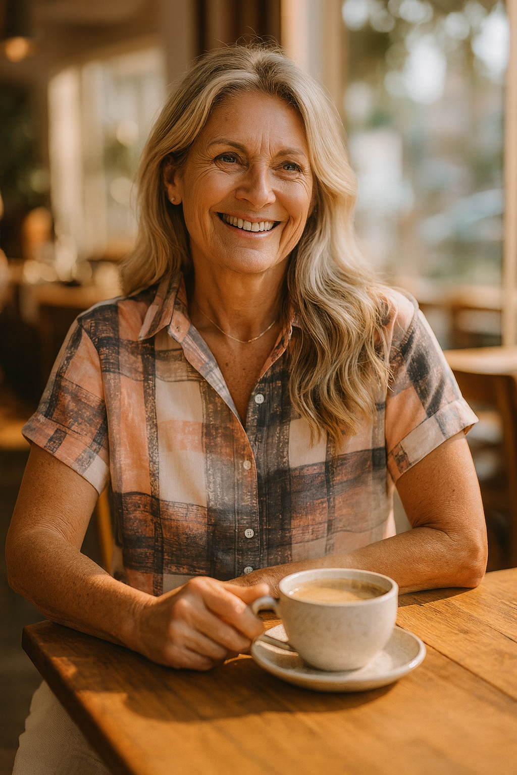 Liora | Casual Square Print Blouse