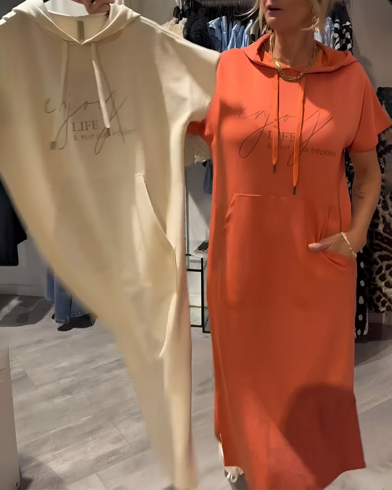 Bridget - Casual Hoodie Dress 